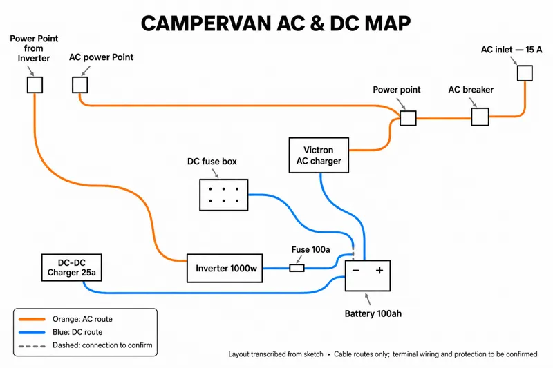 Preview: Campervan AC and DC wiring diagram
